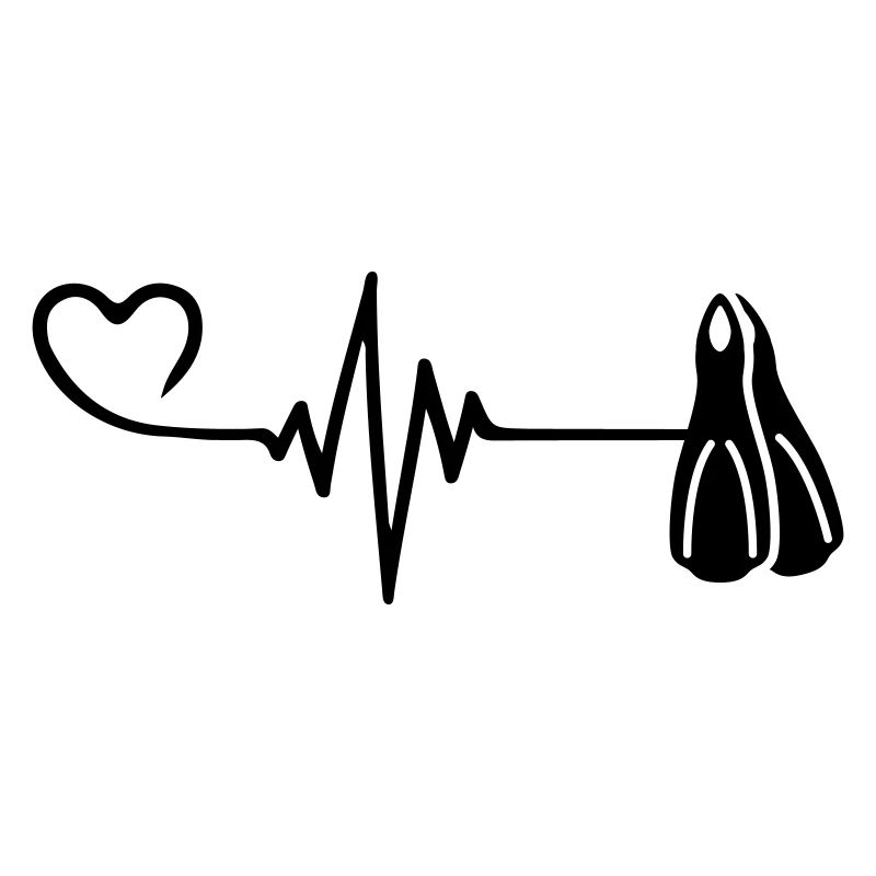 Nageoires de plongée à cœur pulsé