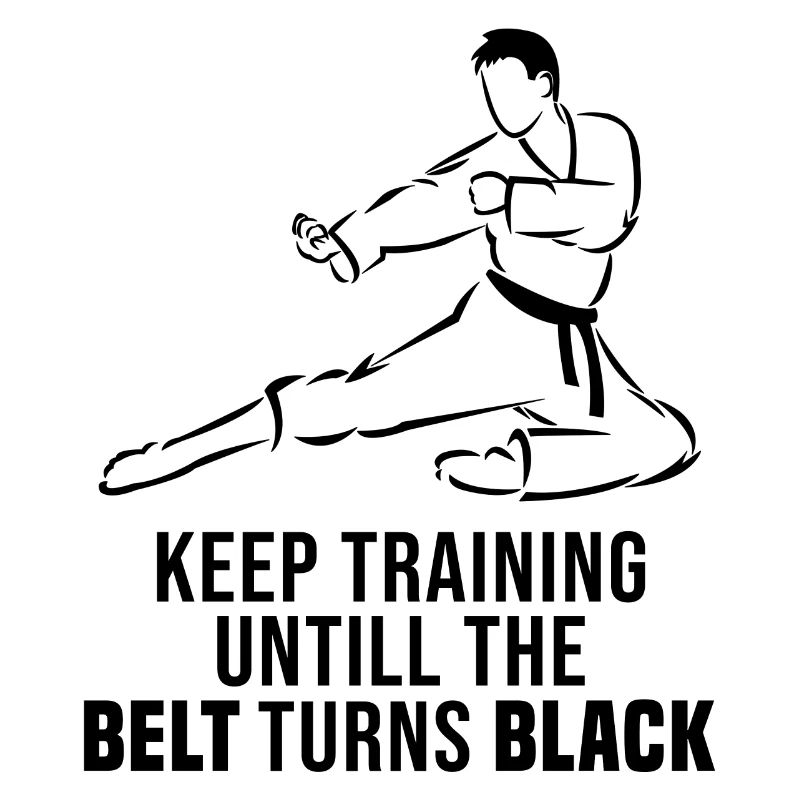 Keep training until the belt turns black