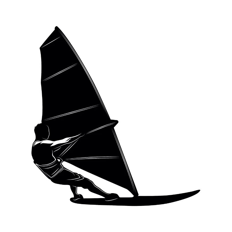 Silhouette de planche à voile
