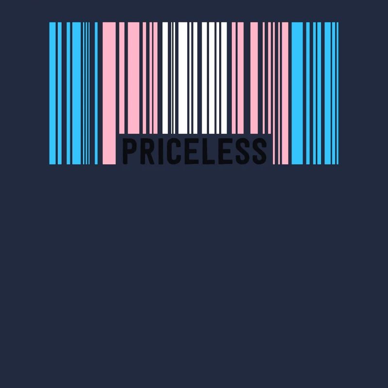 Unbezahlbare Trans Pride Barcode Subtile Transgender