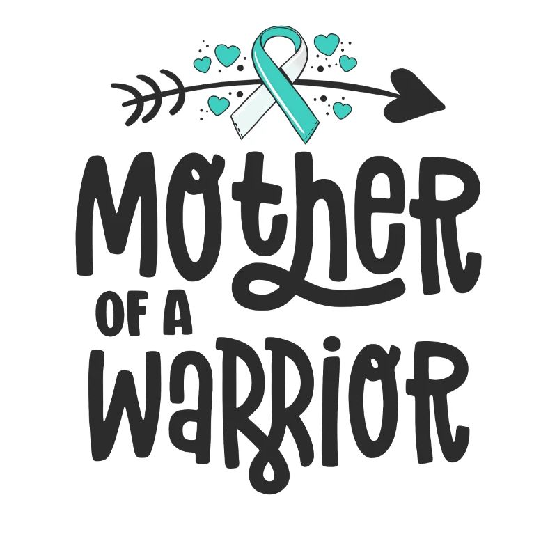 Mutter einer Krieger-Teal-Gebärmutterhalskrebs-Familie