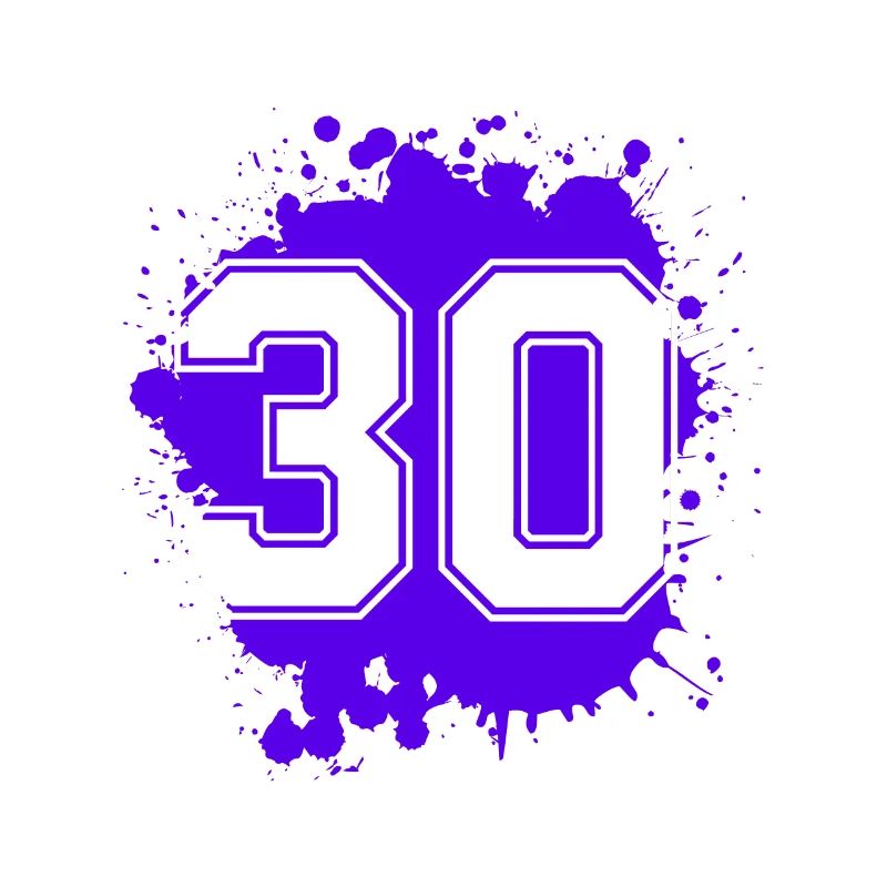 30 Zahl Klecks