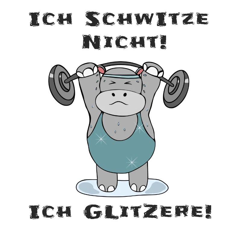 Ich schwitze nicht ich glitzere Dickes Nilpferd