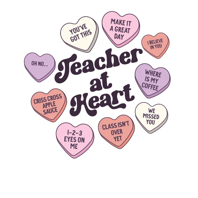 Professeur à l’école de la Saint-Valentin Retro Heart