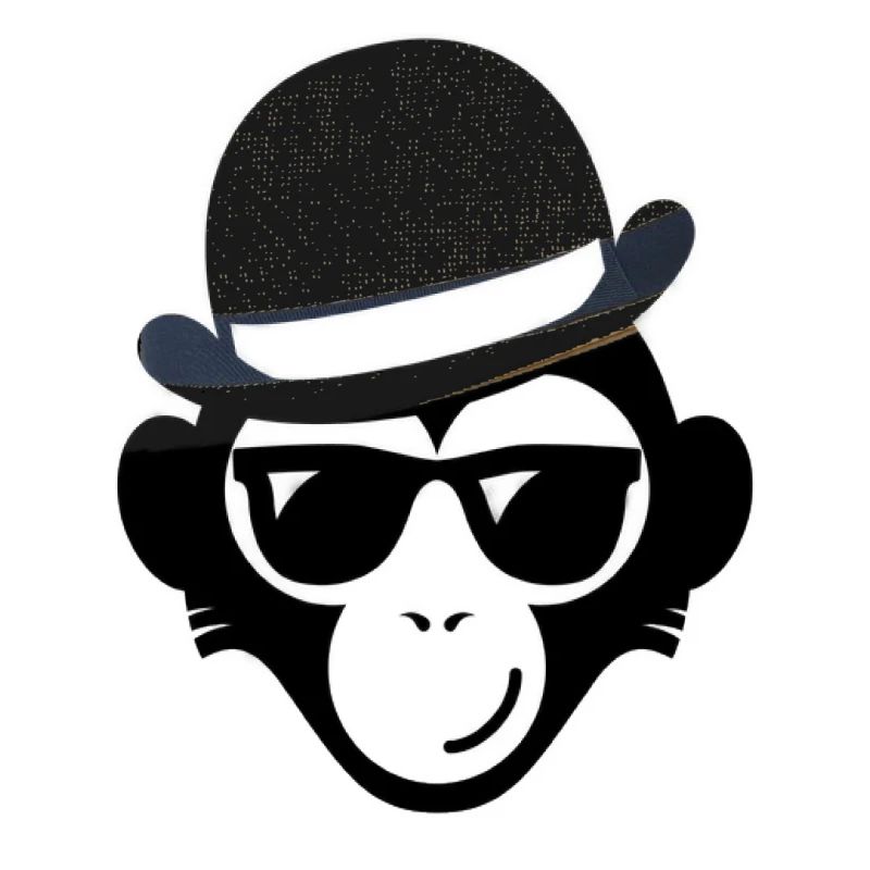 Affe mit Hut Wildtier Menschenaffe Geschenkidee