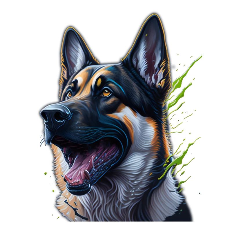 Schäferhund Kopf Splashart