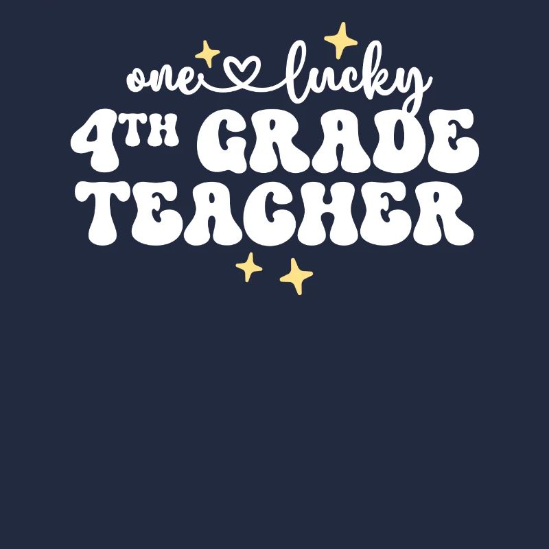 One Lucky Teacher Retro 4th Grade Teacher St