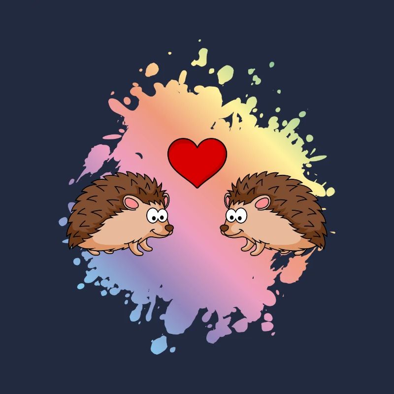Igel Comic Paar Liebe