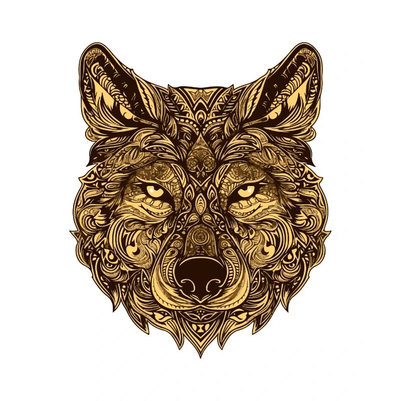 Wolf Kopf Tier