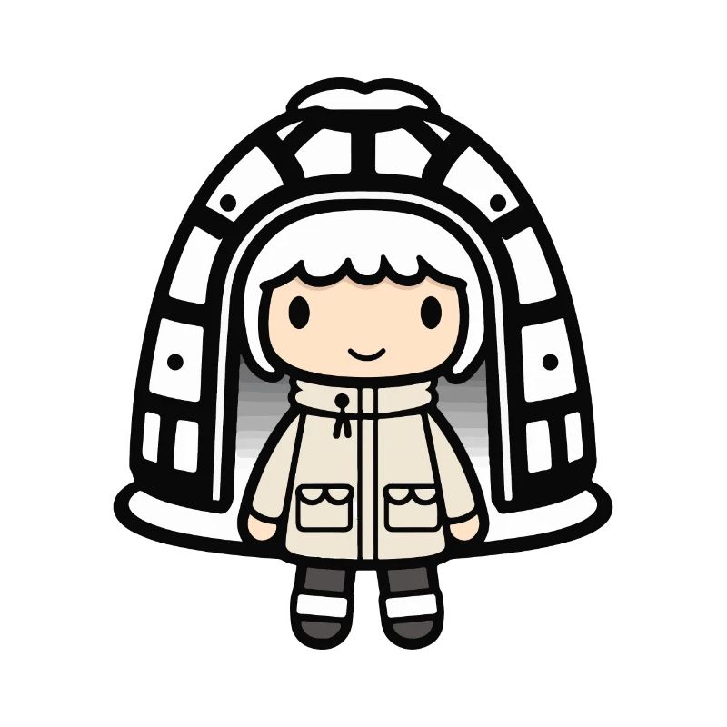 Winter Eskimo Igloo Cute