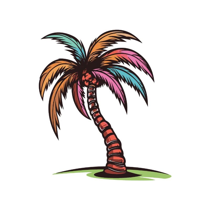 Icône de vacances de palmier