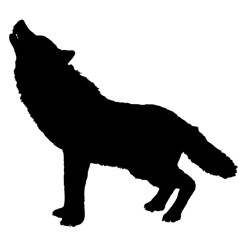 howling wolf silhouette