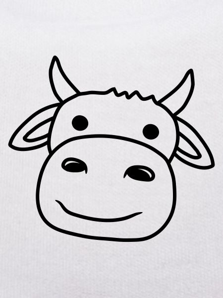 bull cow face small
