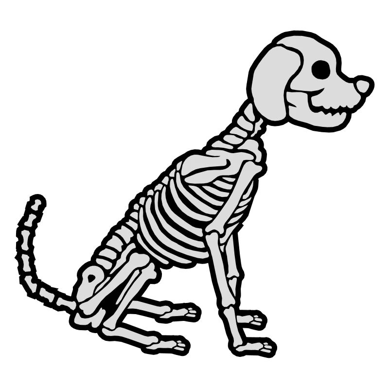 Halloween Skelett Hund Design