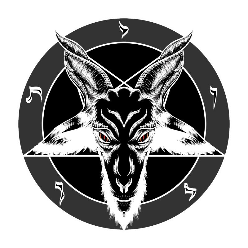 Baphomet Sigil Red Eyes