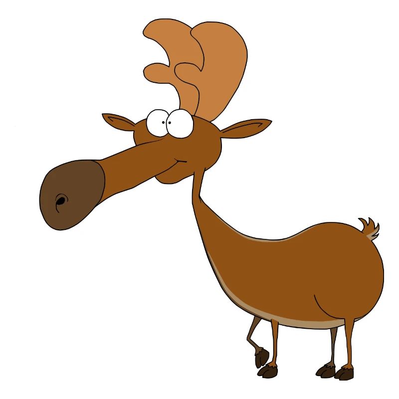 Lustiger Elch Comic in Farbe