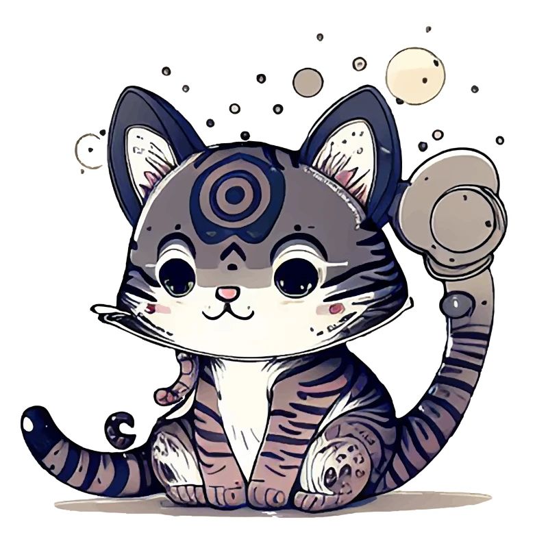 Design de chat super mignon.