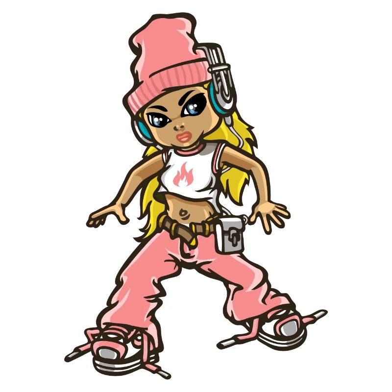 Hip Hop Mädchen in rosa