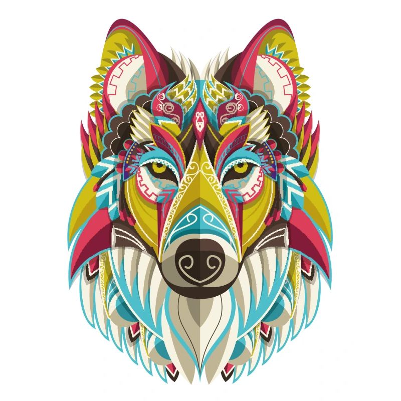 loup de couleur