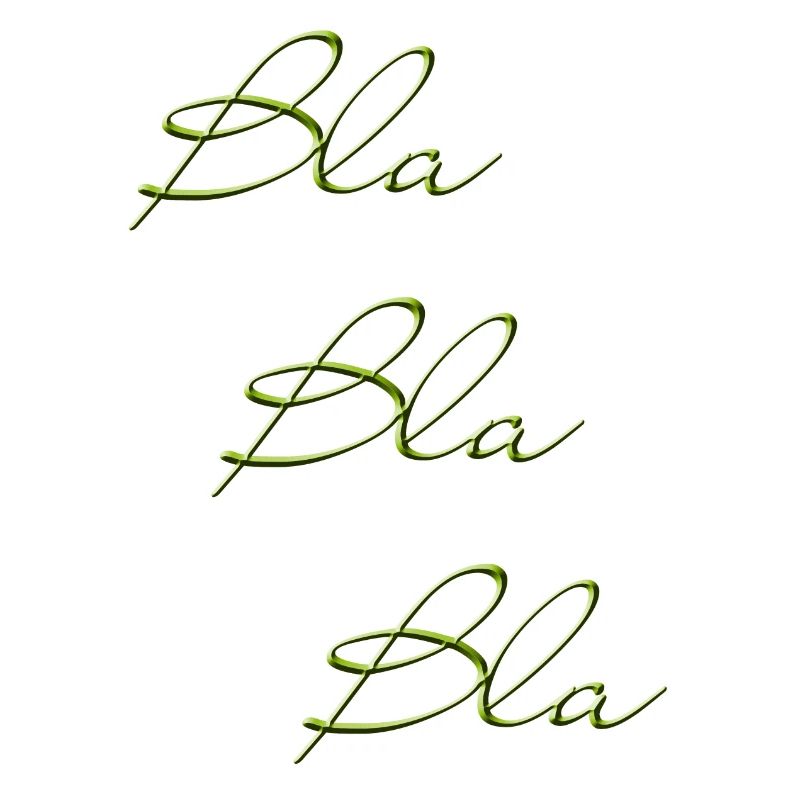 Bla Bla Dreifach Grüner Script