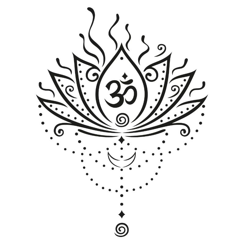 Fleur de lotus, version noire