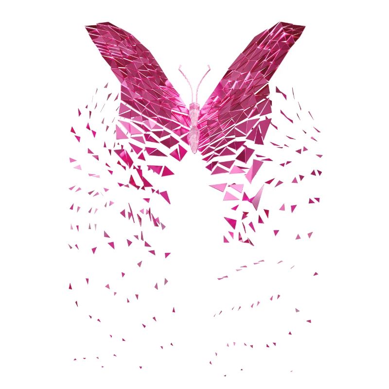 Butterfly pink wing