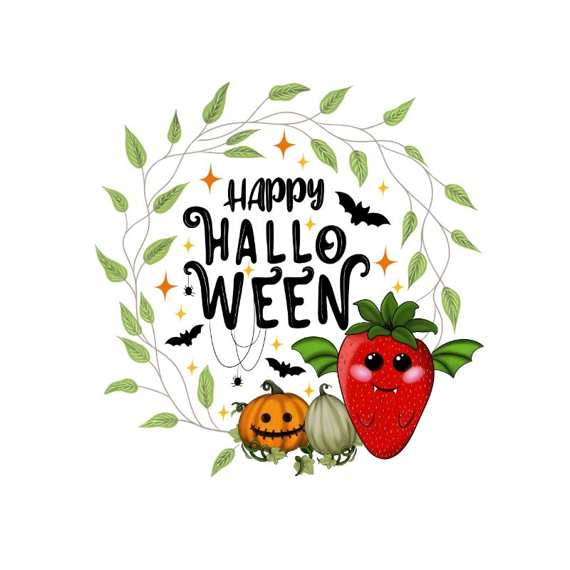 Happy Halloween Erdbeere