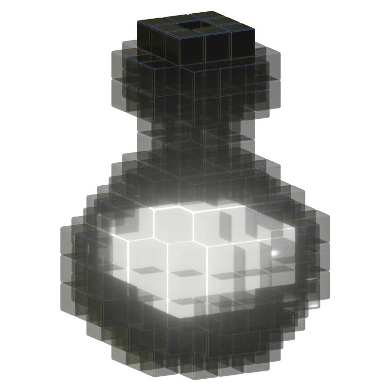 Black Gothic Crystal Bottle - Magic White Potion