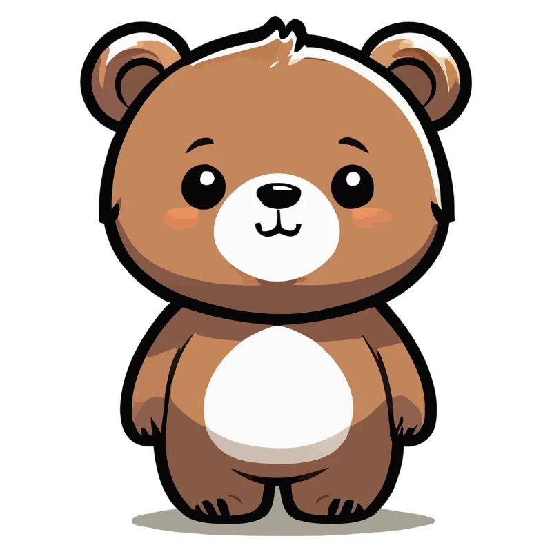 Petit ours brun mignon mignon, ours en peluche