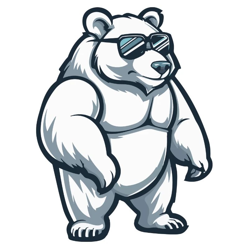 Eisbär Comic Cool