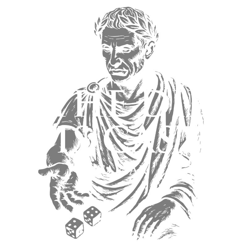 Roman Caesar Zitat verspieltes Design