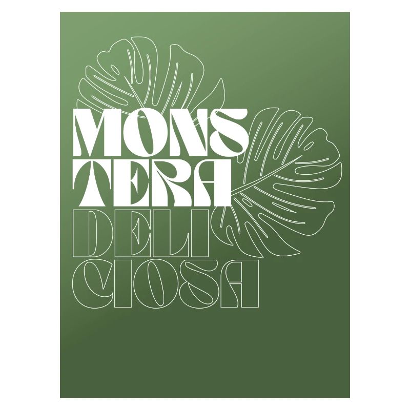 Monstera Botanical Line Art Design