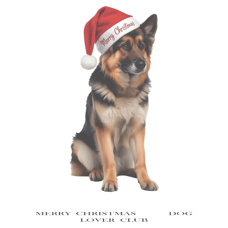 German Shepherd Christmas Hat