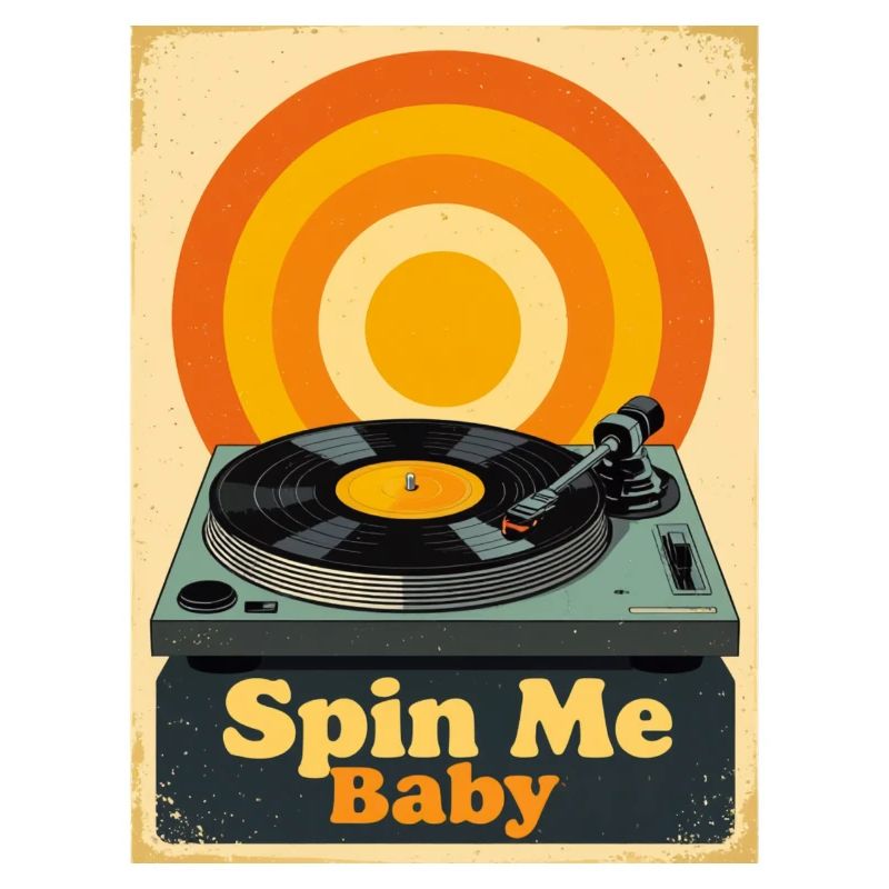 Retro-Vinylplatte mit warmem, lebendigem Ton