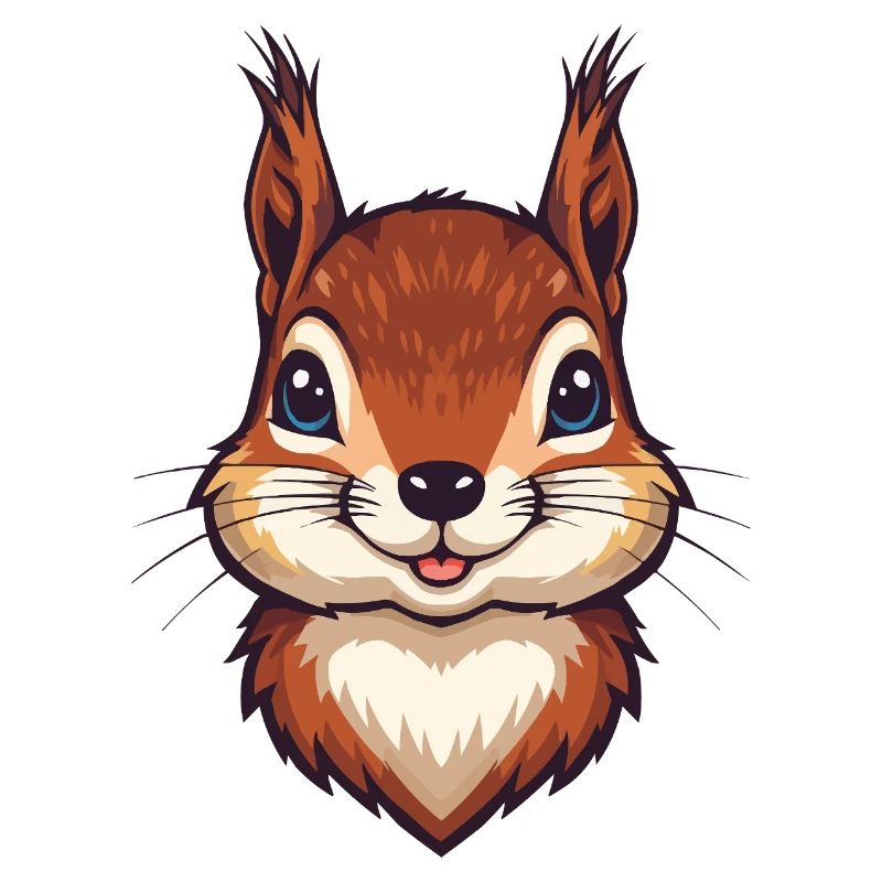 Cute Squirrel Head