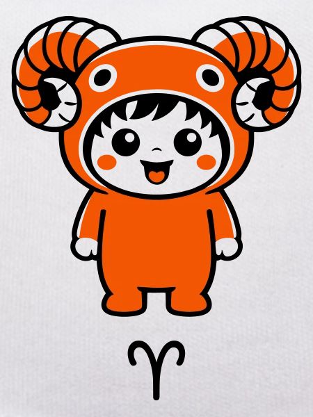 Sternzeichen Widder im Kawaii Style