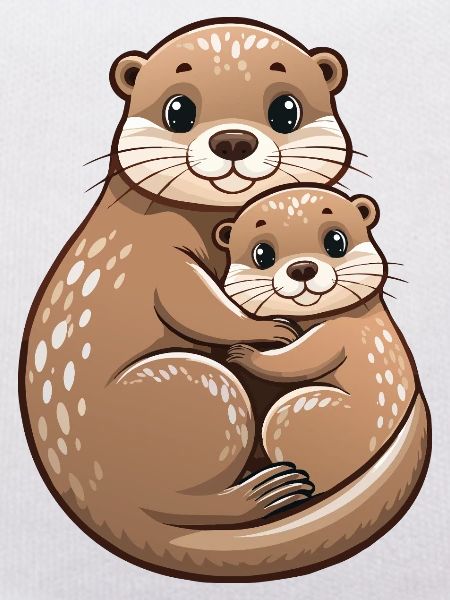 Mutterotter mit Jungtier