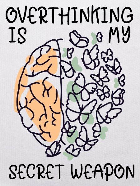 Overthinking Grübler Gehirn Schmetterlinge