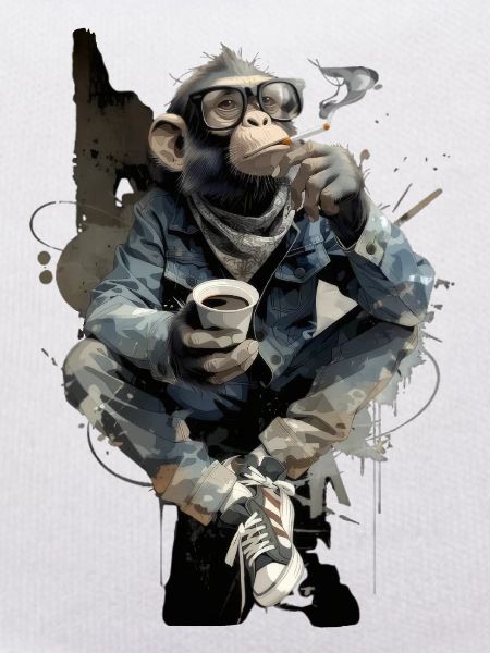 Kaffee-Chimp im Denim: Urban Chill