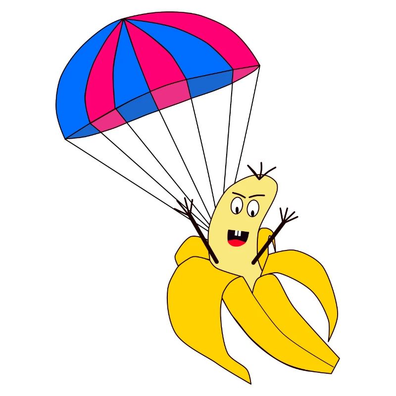 Fallschirm Banane Fallschirmsprung Geschenkidee