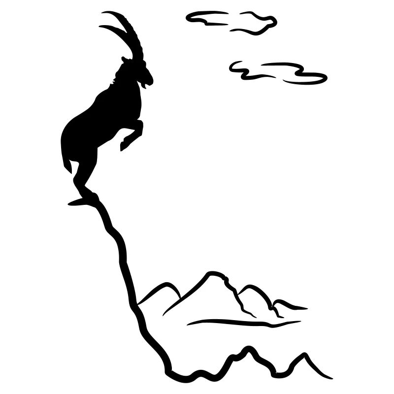 Steinbock am Berg