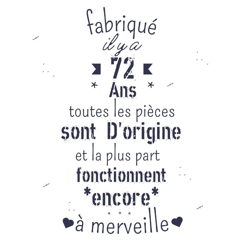 Fabriqué il y a 72 ans