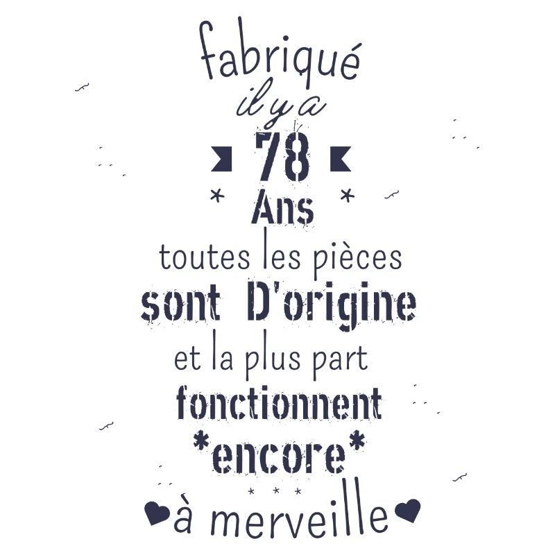 Fabriqué il y a 78 ans