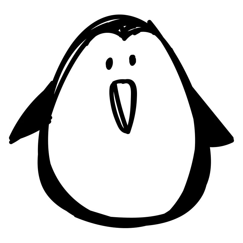 Pinguin - Zeichnung