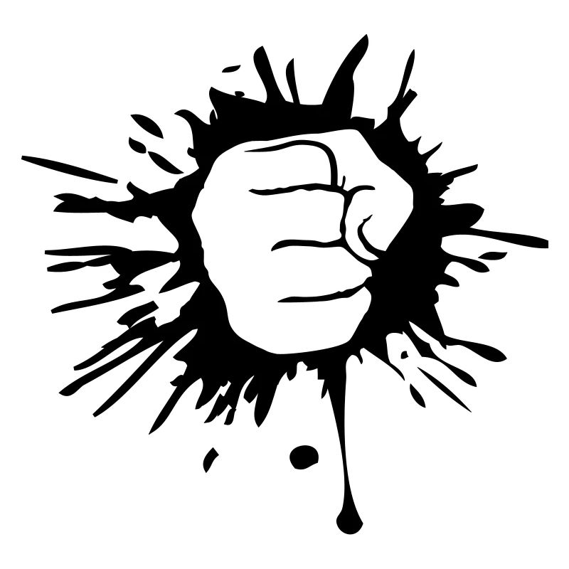 goutte goutte couleur graffiti main poing serré un