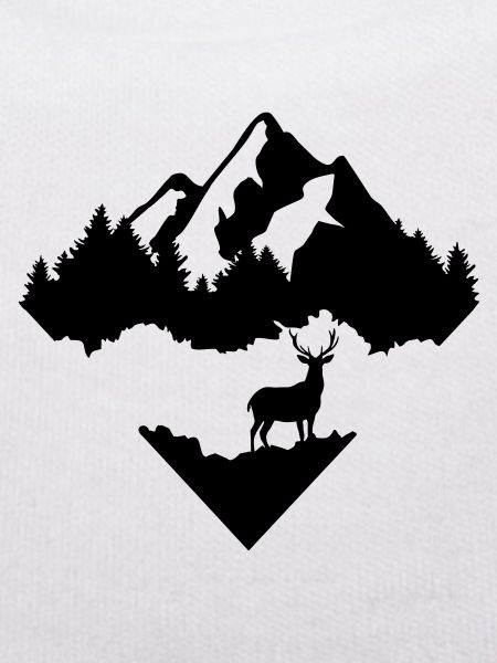 Deer, Forrest and Mountains