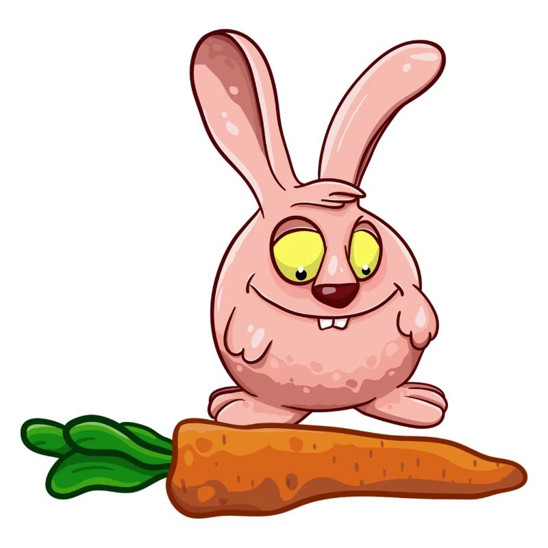 Hase mit Karotte