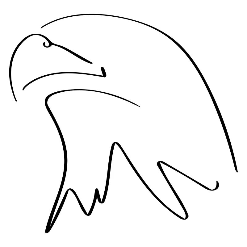 Adlerkopf Line Art - Minimalist