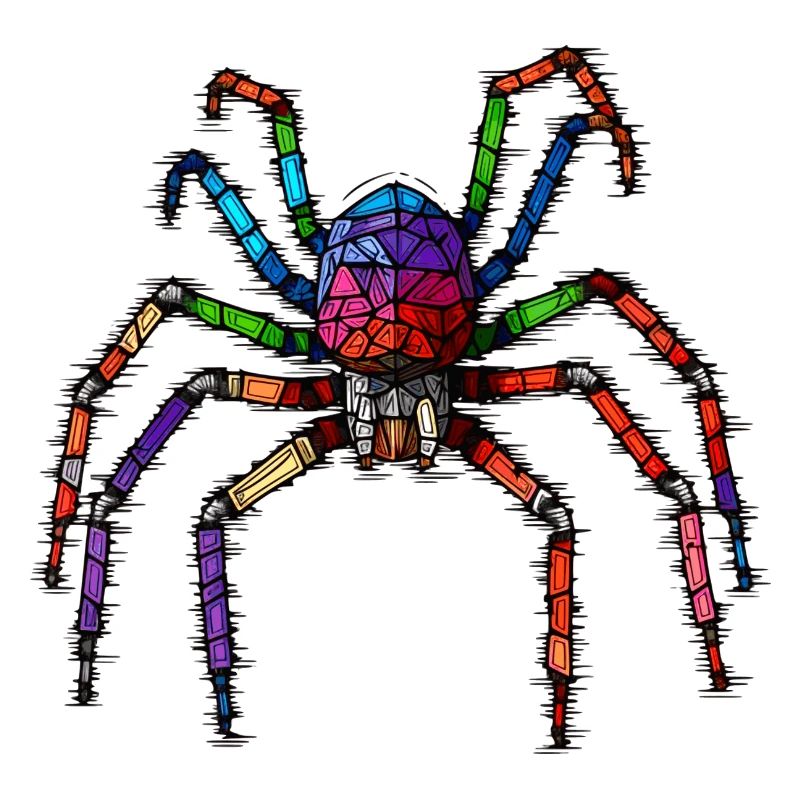 Une araignée comme des arthropodes aux couleurs vives