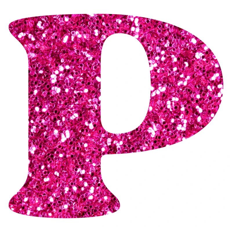 Glitzer rosa Buchstabe p